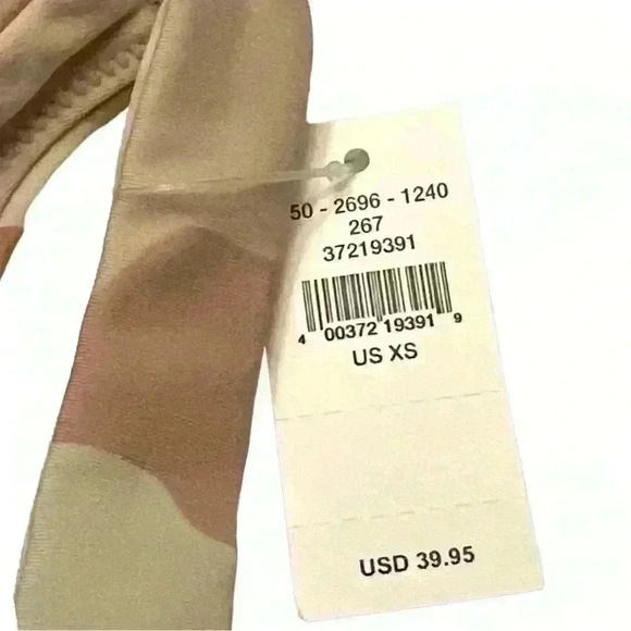 NWT OFFLINE by aerie real me low key long line sports bra XS in tan camo - Picture 11 of 15